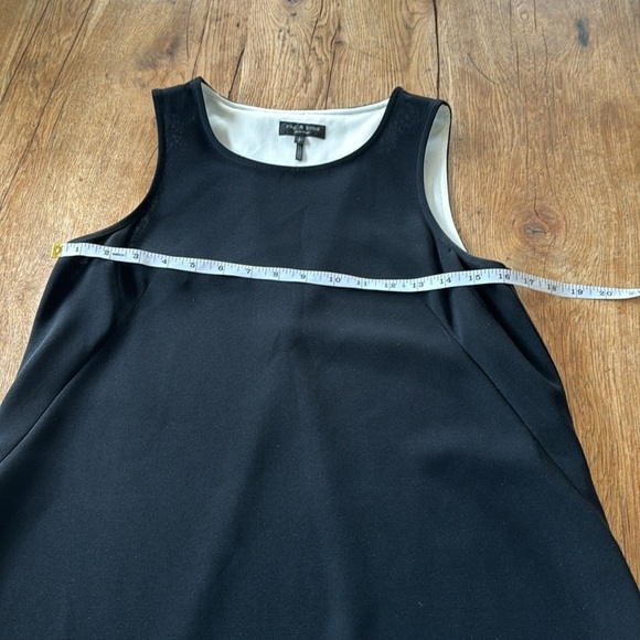 Rag & Bone Harper Black & White Split Back Shift Dress - Picture 3 of 6